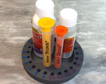 Baby + Kinder Medizin Zeiterfassung & Spritzenhalter | Tylenol + Motrin Organizer | 3D gedruckte Medizin Erinnerung