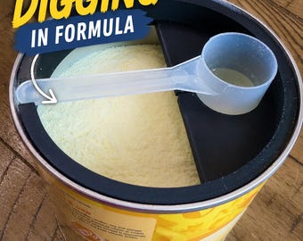 Soporte para cuchara medidora de fórmula / Mantiene la cuchara limpia y fácil de agarrar / Inserto compatible con Enfamil
