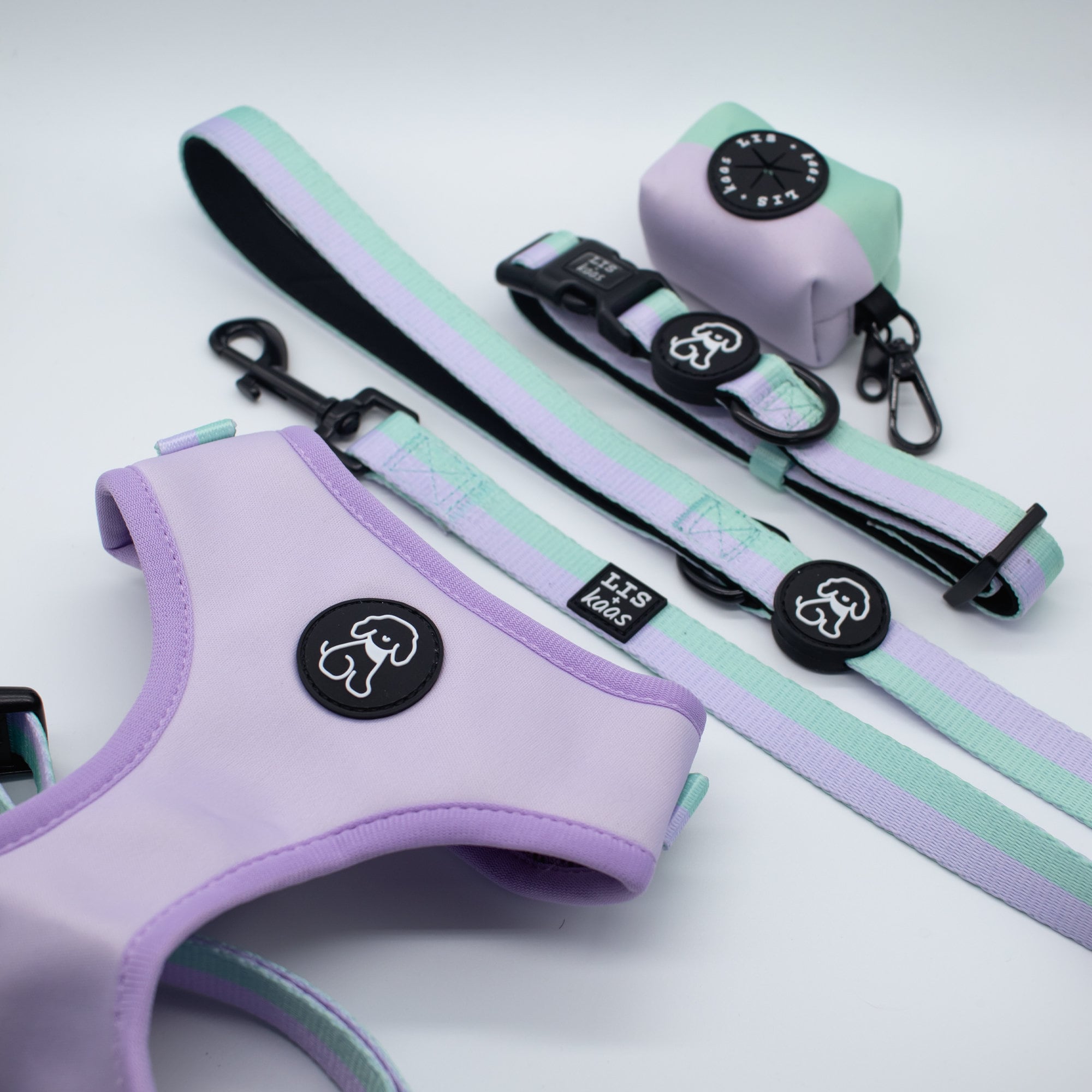 Dog harness lilac & mint green Etsy