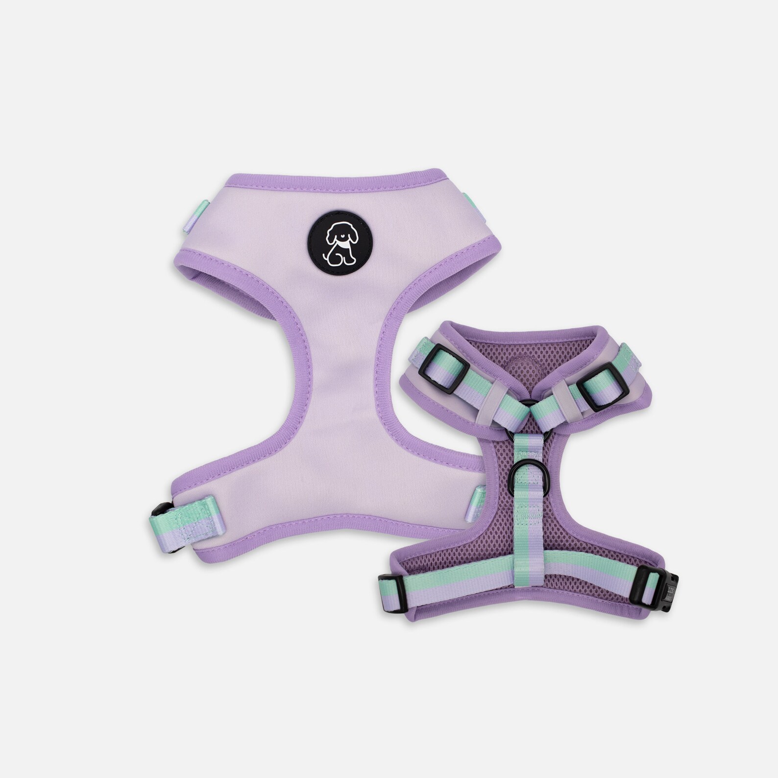 Dog harness lilac & mint green Etsy