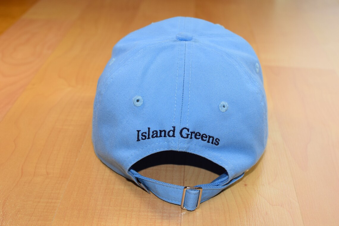 Blue Golf Logo Hat Golf Apparel Light Blue Island Greens Etsy