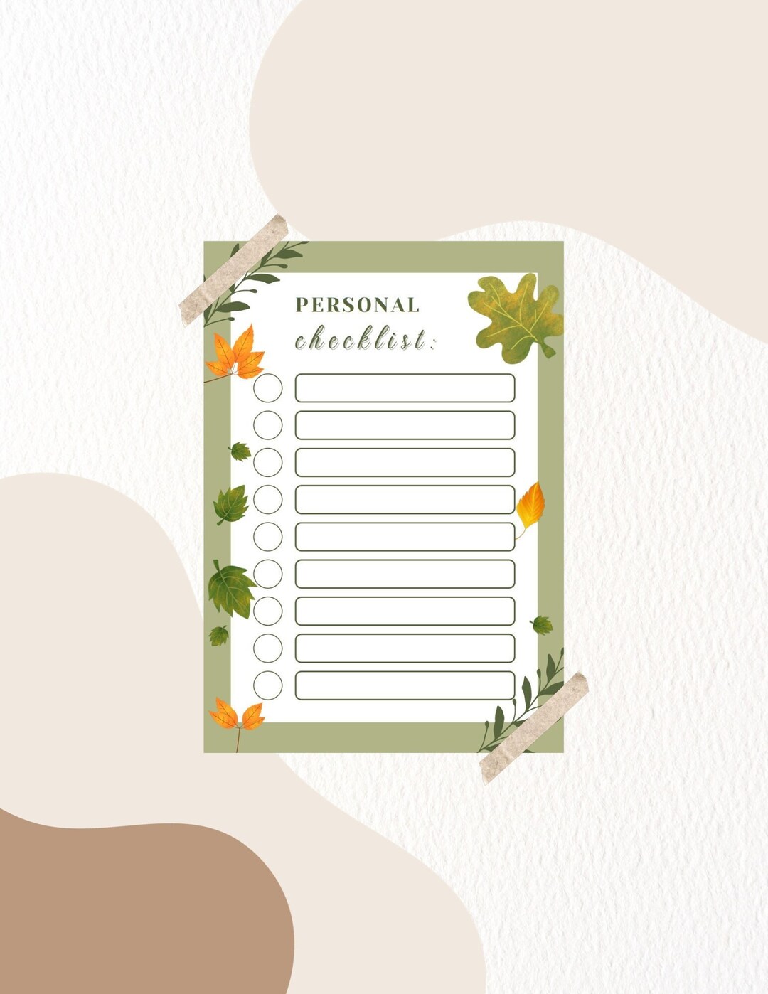 TO DO LIST Planner, Checklist, To-do List Digital Fall - Etsy
