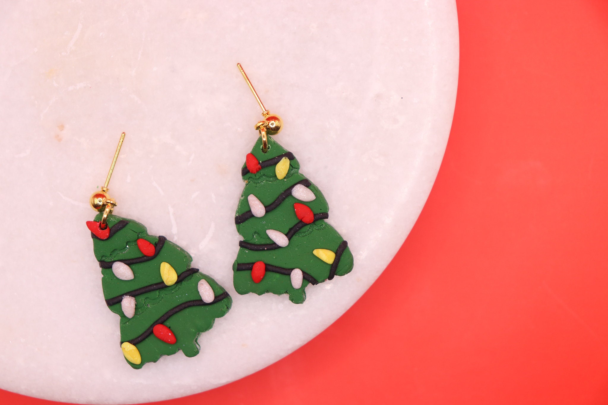Christmas flashing earrings best sale