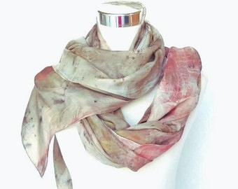 Foulard bohème surdimensionné en soie pour les amateurs de botanique - Écharpe à imprimé feuilles pour les amateurs de nature élégants