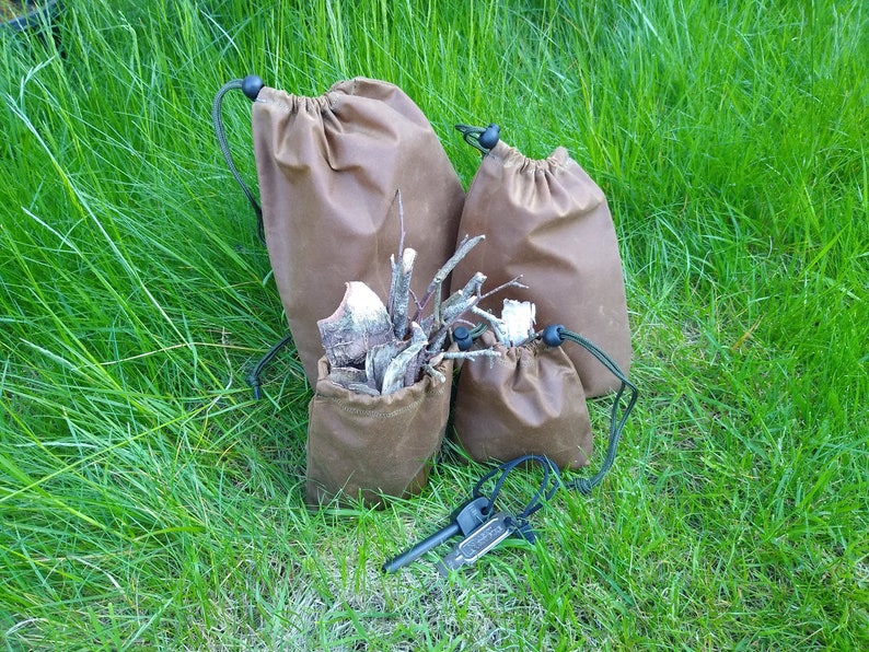 Bushcraft Waxed Cotton Bags Canvas Ditty Bag Waterproof Etsy