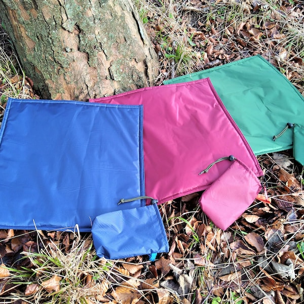 Waterproof Padded Ground Mat, Walking Picnic Hiking Camping Mat, Pocket Perch, Gift for Hiker, The Outdoors