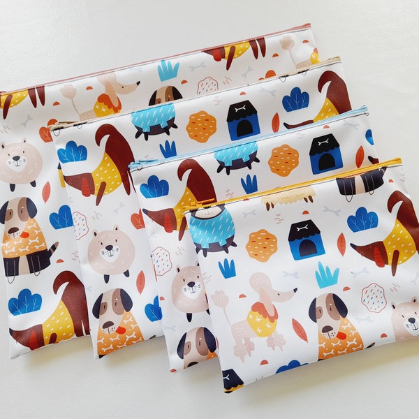 Wet/Dry Bag, Waterproof and Super Lightweight - Dog Print