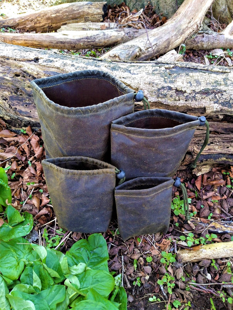 Bushcraft Waxed Cotton Bags Canvas Ditty Bag Waterproof Etsy Canada