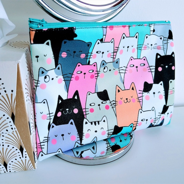 Wet/Dry Bag, Waterproof, Reusable, Lightweight - Happy Cats, Gift for Cat Lover, Gift for Mum, Gift for Teacher