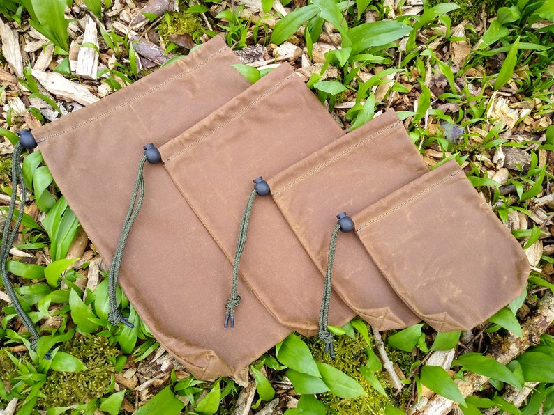 Bushcraft Waxed Cotton Bags Canvas Ditty Bag Waterproof Etsy