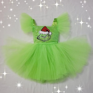 The Grinch Inspired Dres / Grinch Costume / Christmas Dress / Grinchmas /Note:Headband & Accessories Not Included