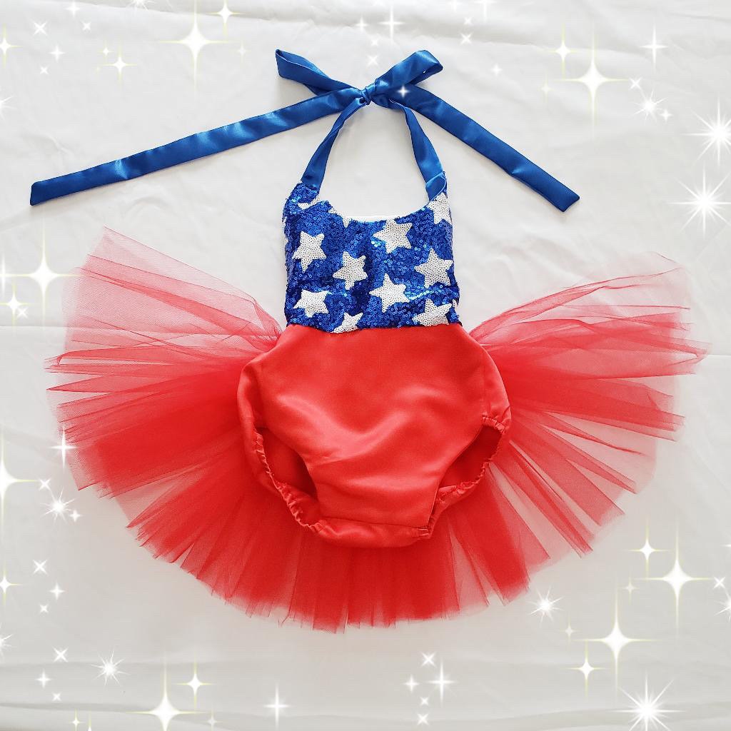 Patriotic Tutu Romper / 4th of July Tutu Romper/ Red White Blue DressNote: Headband and Accessories Not Included