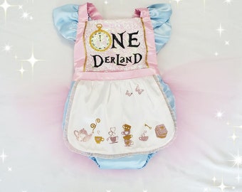 Onederland Tutu Romper / Alice in wonderland / Note: Headband and Accessories Not Included