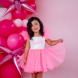 Neon Pink B Doll Dress/ Hot Pink Dress / Doll Girl Costume / Summer Dress / Note: Headband and Accessories Not Included