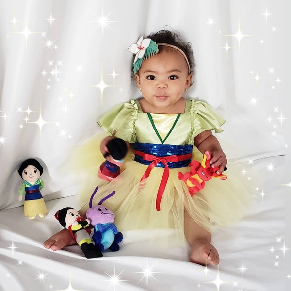 Vestido de tutú inspirado en Mulan / Disfraz de Mulan / Vestido de Mulan / Traje de Cakesmash / Nota: Diadema y accesorios no incluidos