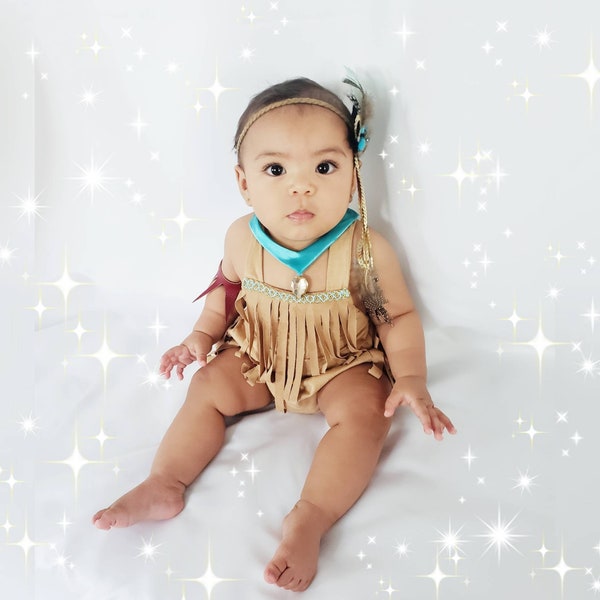 Pocahontas Inspired Romper / pocahontas Costume / Baby Pocahontas / Disney Princess / Note: Headband and Accessories Not Included