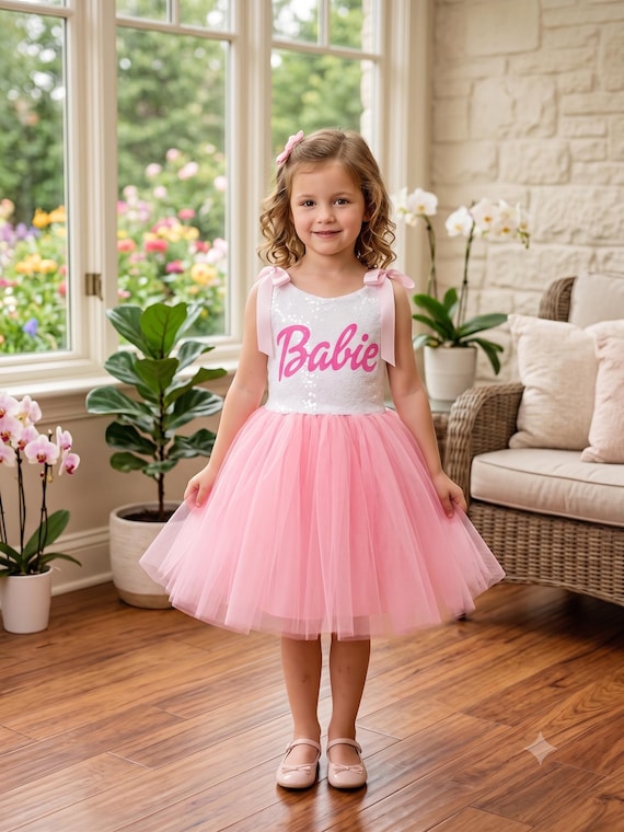Neon Pink B Doll Dress/ Hot Pink Dress / Doll Girl Costume / Summer Dress / Note: Headband and Accessories Not Included