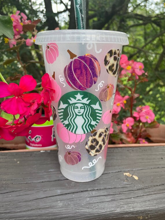 Fall Starbucks Cup Epoxy Pumpkin Starbucks Cup Halloween Etsy
