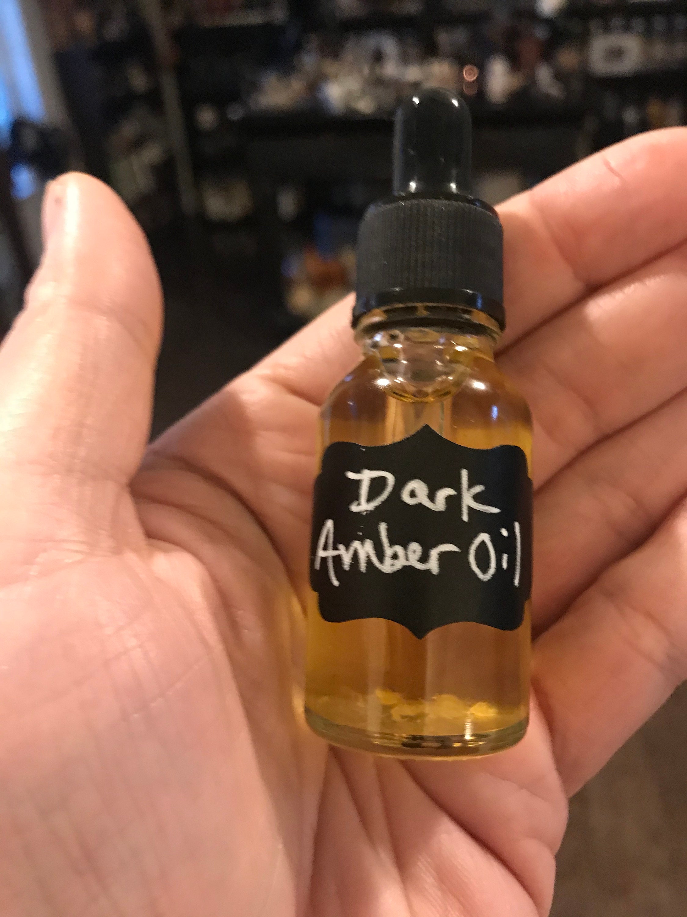Amber Oil 15ml Created From Dark Amber Resin Incense Ritual Altar