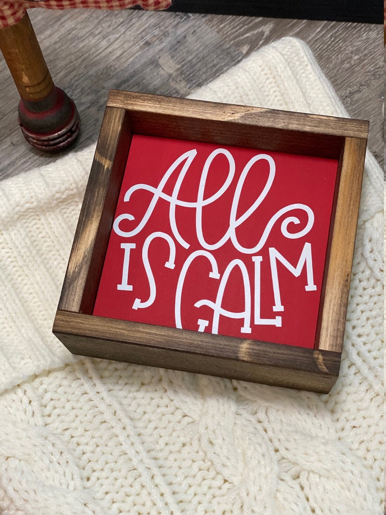 Mini Tiered Tray Wood Signs in Either Red or Green All is Etsy