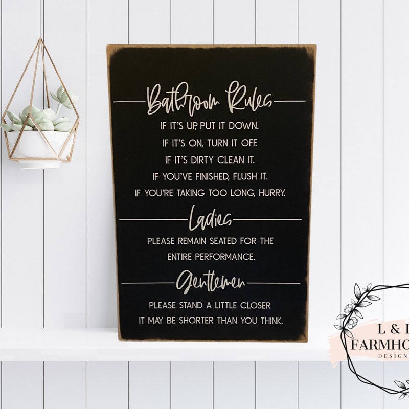 Funny Bathroom Signs - Etsy