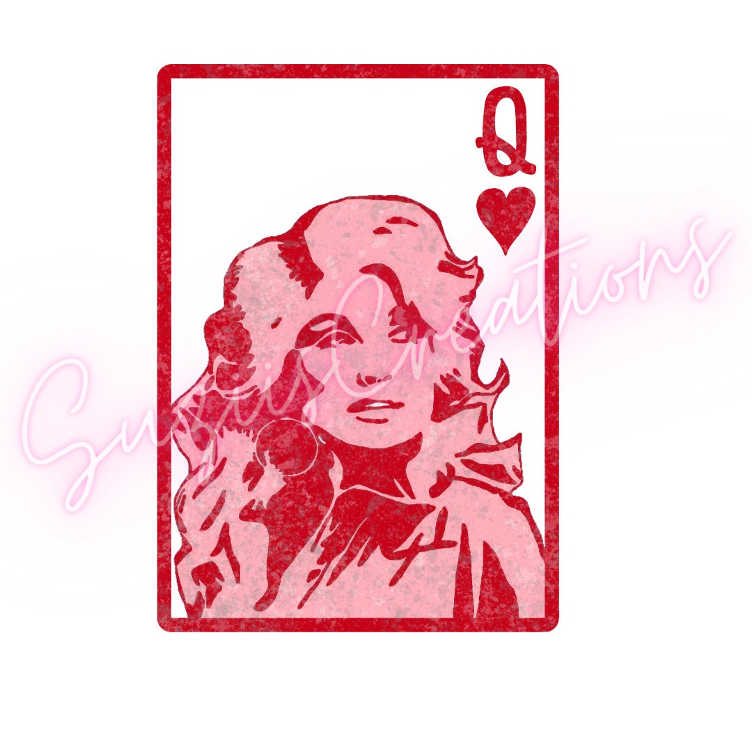 Dolly Queen of Hearts Valentines DTF Transfer Etsy