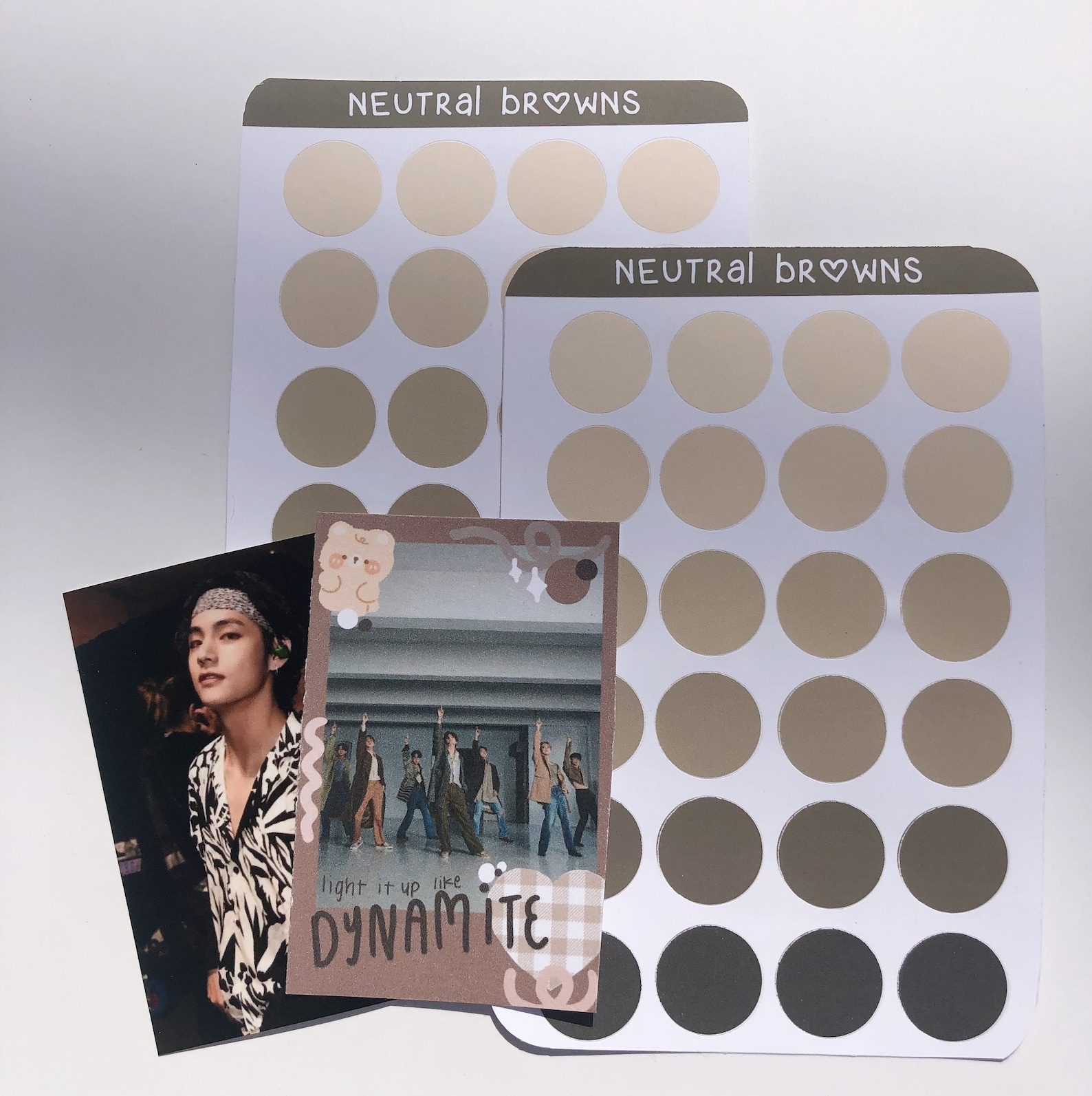 Brown circles neutral browns sticker sheet Etsy