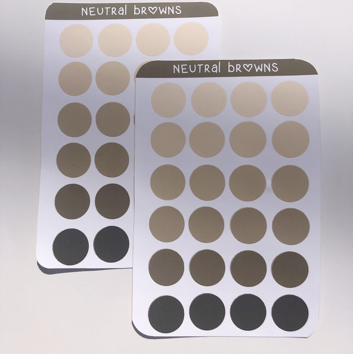 Brown circles neutral browns sticker sheet Etsy