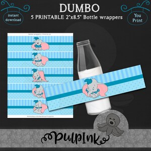 Instant Download Dumbo Printable Package Blue Dumbo Party Decorations ...