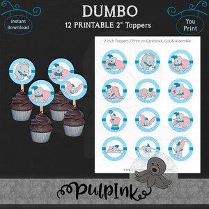 Instant Download Dumbo Printable Package Blue Dumbo Party Decorations ...