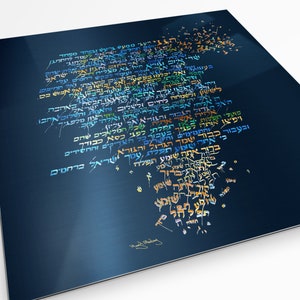 Cara Costumer order &#39;Hineni&#39; text Print on Chromaluxe / brilliant / ready to hag  / Free shipping