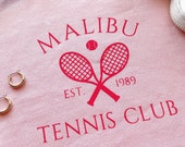 Malibu Tennis Club Trendy Crewneck Sweatshirt Gildan Brand