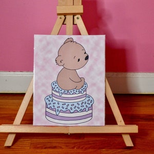 Bear on a Cake - Art Print - Wall Art - Sweet Creatures
