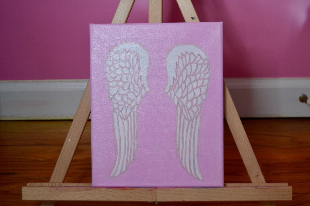 Angel Wings - Canvas Painting - Acrylic Painting - 8x10 Painting - Etsy