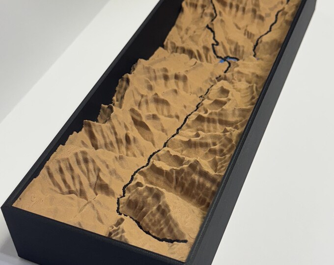 Grand Canyon Rim-to-rim 3D Topographic Map of North Rim and South Rim ...