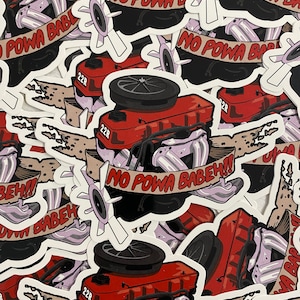 22R No Powa Babeh!! Sticker 4Runner Celica Corona Pickup Surf Hilux