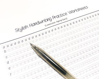 handwriting practice adult etsy