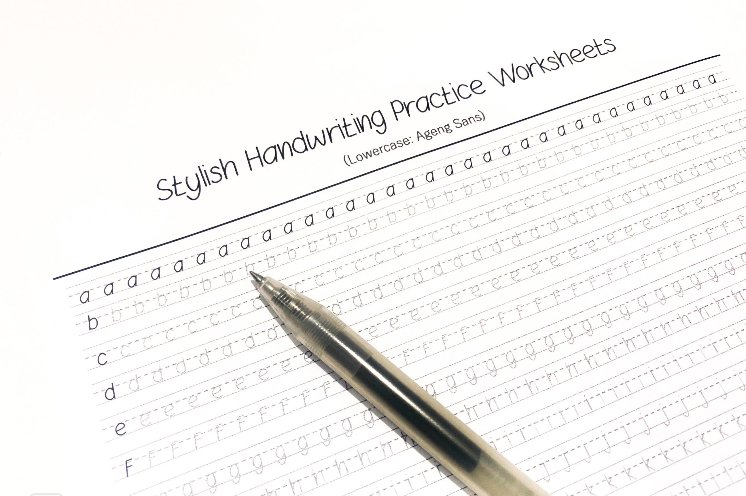 printable handwriting worksheets handlettering practice 4 etsy new zealand