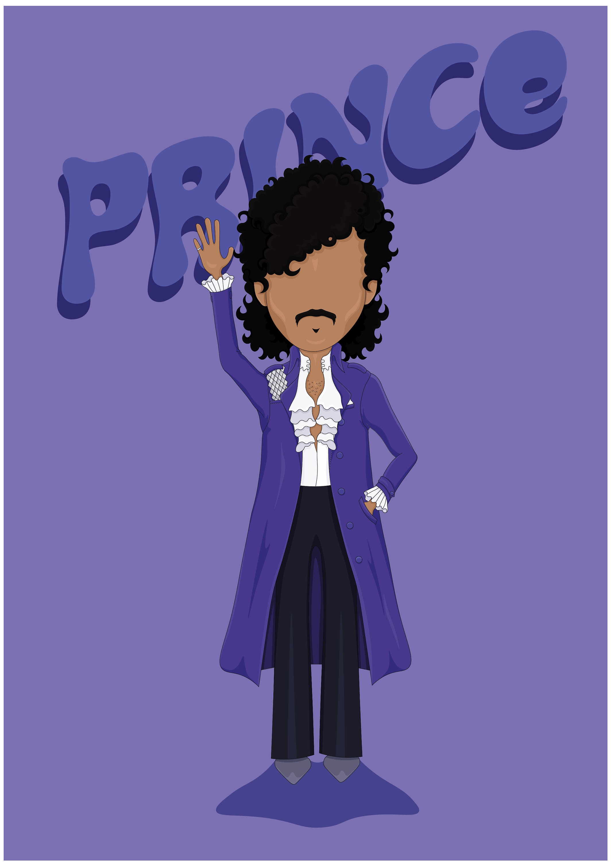 Prince Layout Draw PRINCE Illustration - Print A4 - Etsy