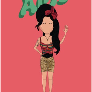 Ilustración AMY WINEHOUSE - Imprimir A4