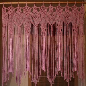Decor Macrame curtain,Banner Macrame, Macrame wallart. Window curtain.Curtain.Home decor