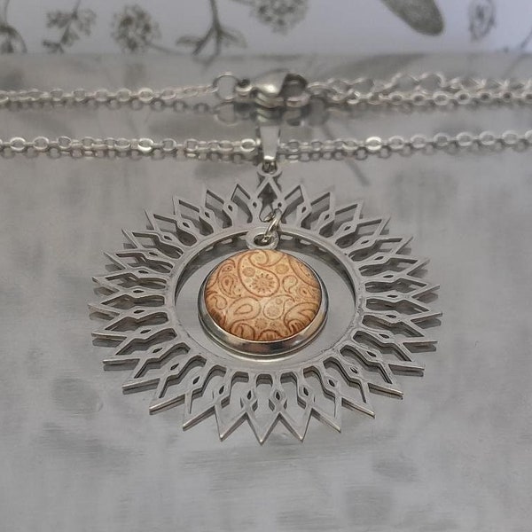 Large Sun Pendant Etsy