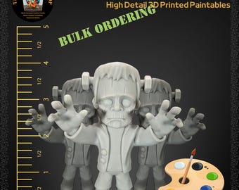 3D Printed Frankenstein Monster: 4-Inch High-Resolution Resin Figurine