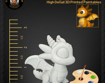 Baby Dragon Figurine: Paintable DIY Craft Activity