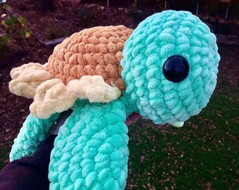 Jumbo Sunflower Turtle Crochet Pattern