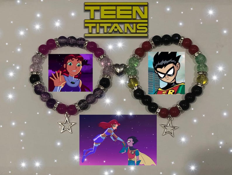Character Couple/Friendship Bracelets Starfire x Robin