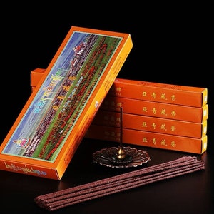 Yaqing-klostret Tibetansk rökelse ~ Tibetanska rökelsepinnar ~ Tillverkade av Yaqing-klostret för offergåva, rening, helande, avslappning, meditation