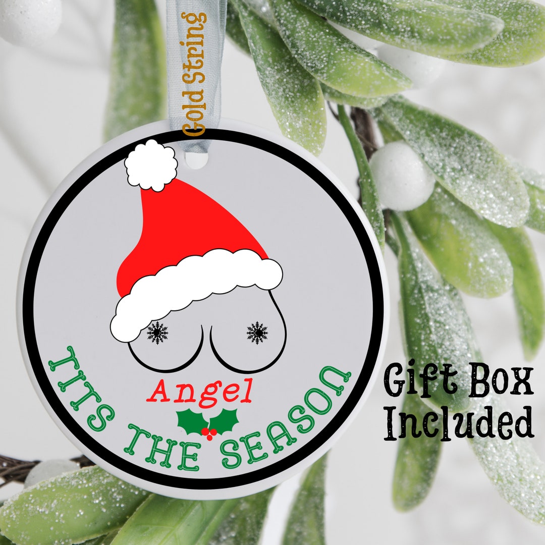 custom-rude-christmas-boobie-ornament-gifts-for-men-women-etsy