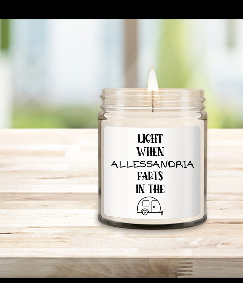 scented candle made from soy wax, label print your chosen message is the Best Gift for Camper