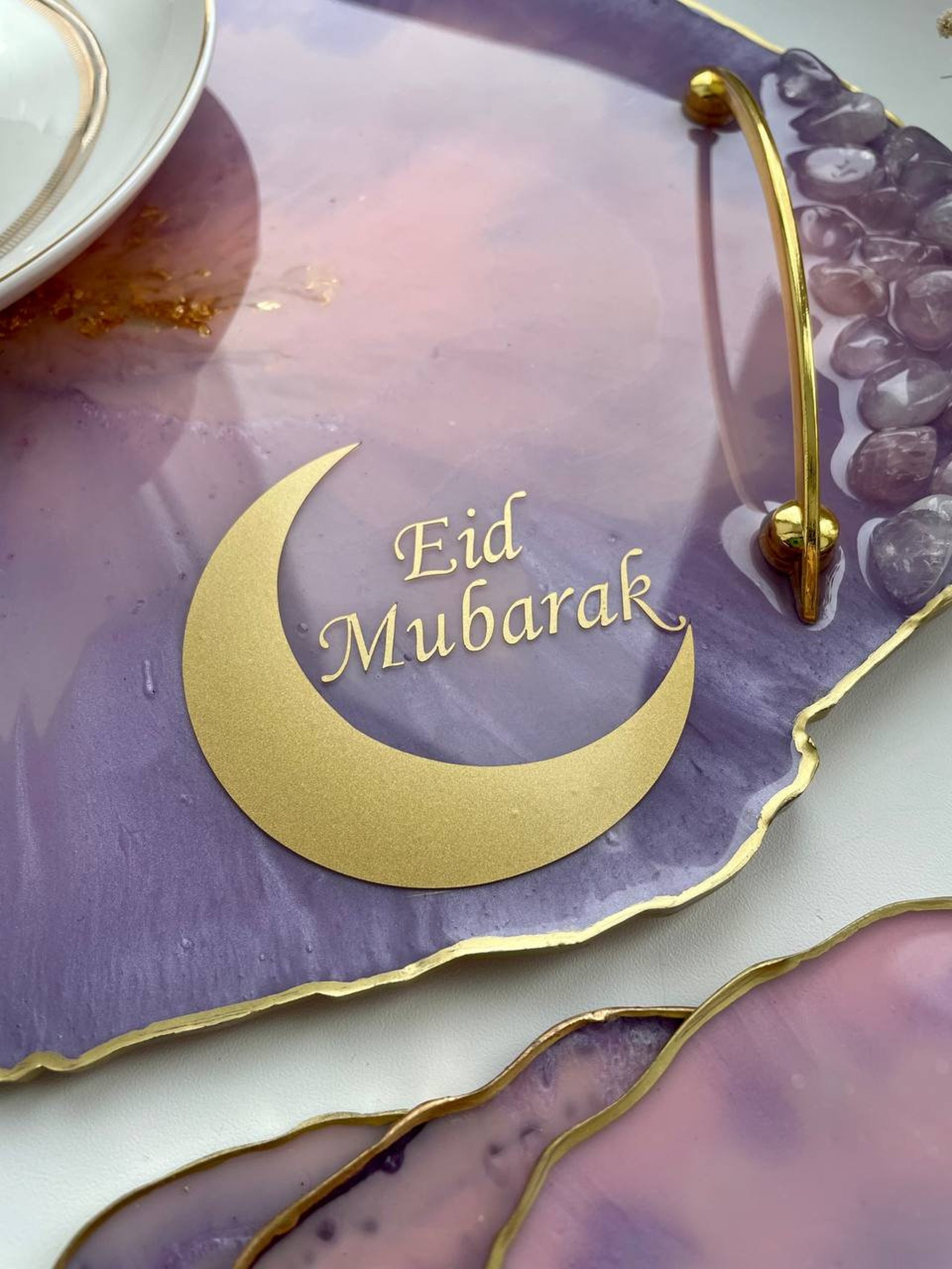 Ramadan plate personalized coaster Ramadan table decor Etsy